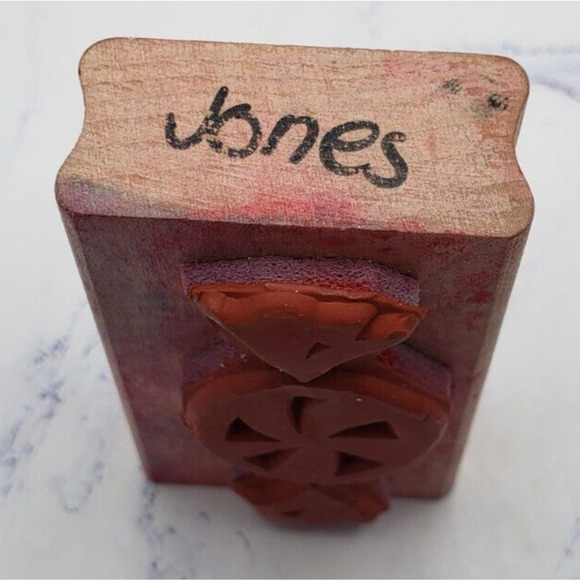 Peppermint Candy Christmas Starlight Mint Hot Potatoes Wood Mounted Rubber Stamp - Picture 3 of 7